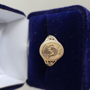 14KT Gold Pisces Ring